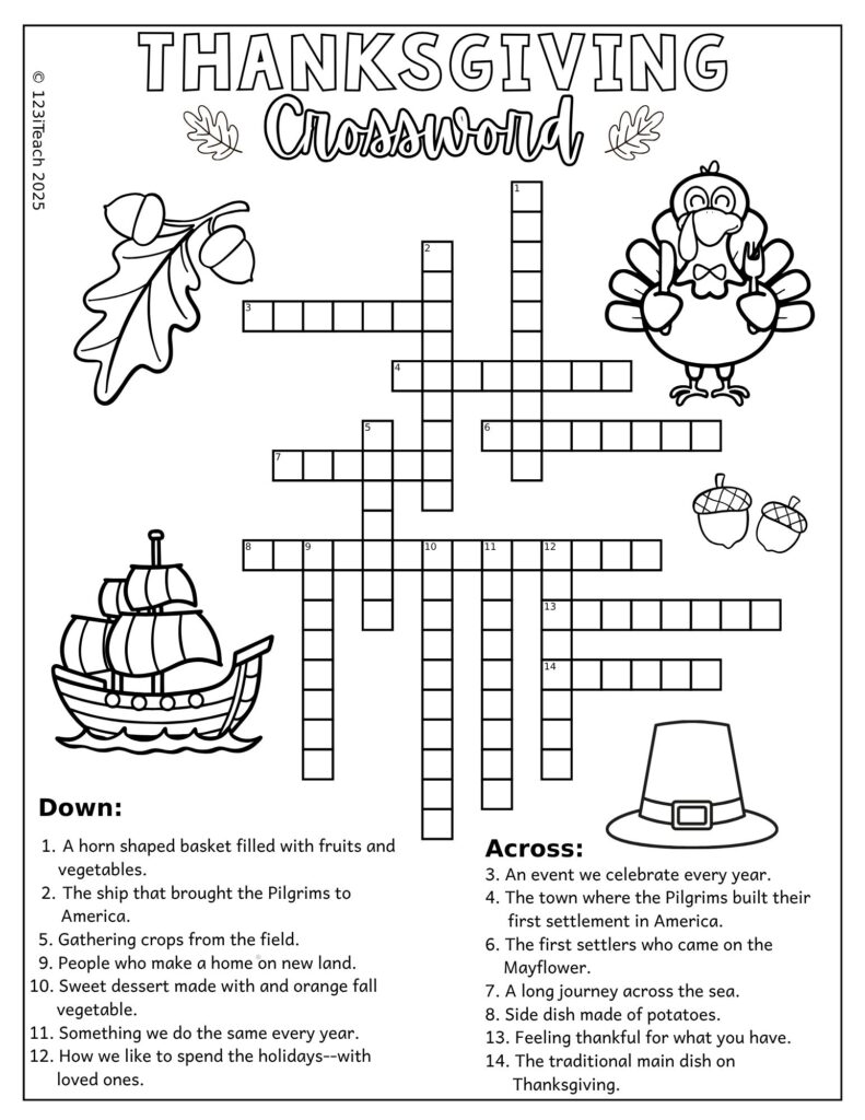 Thanksgiving Crossword 3