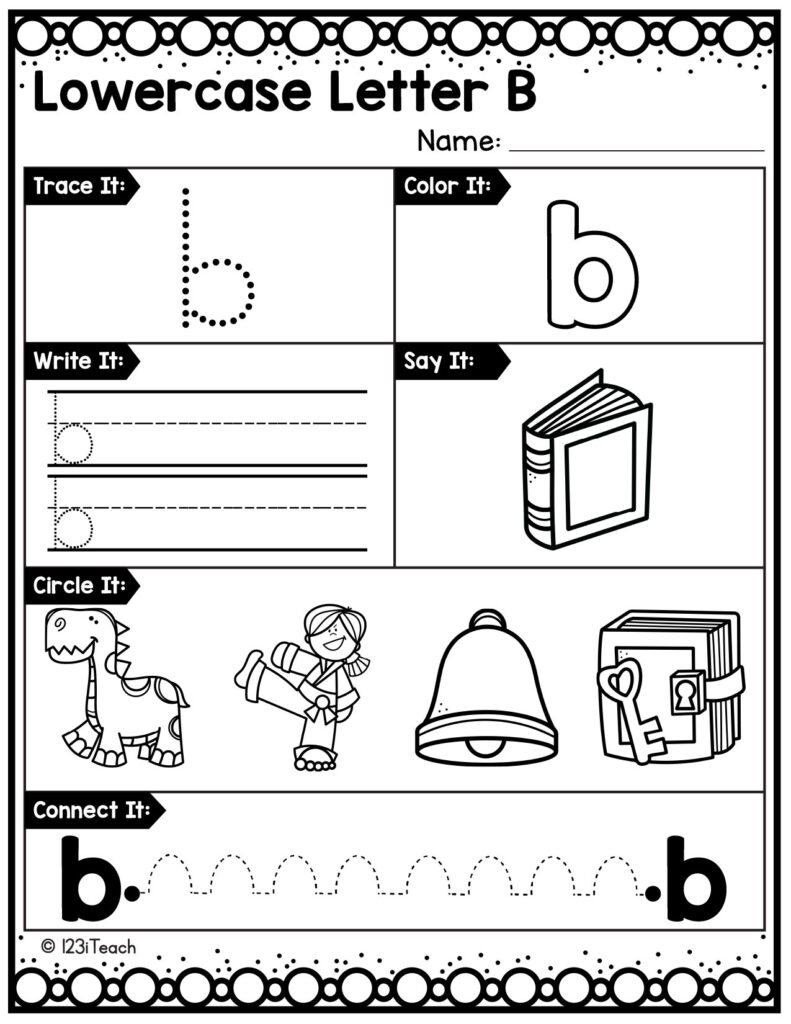 alphabet-lowercase-worksheet_Letter B