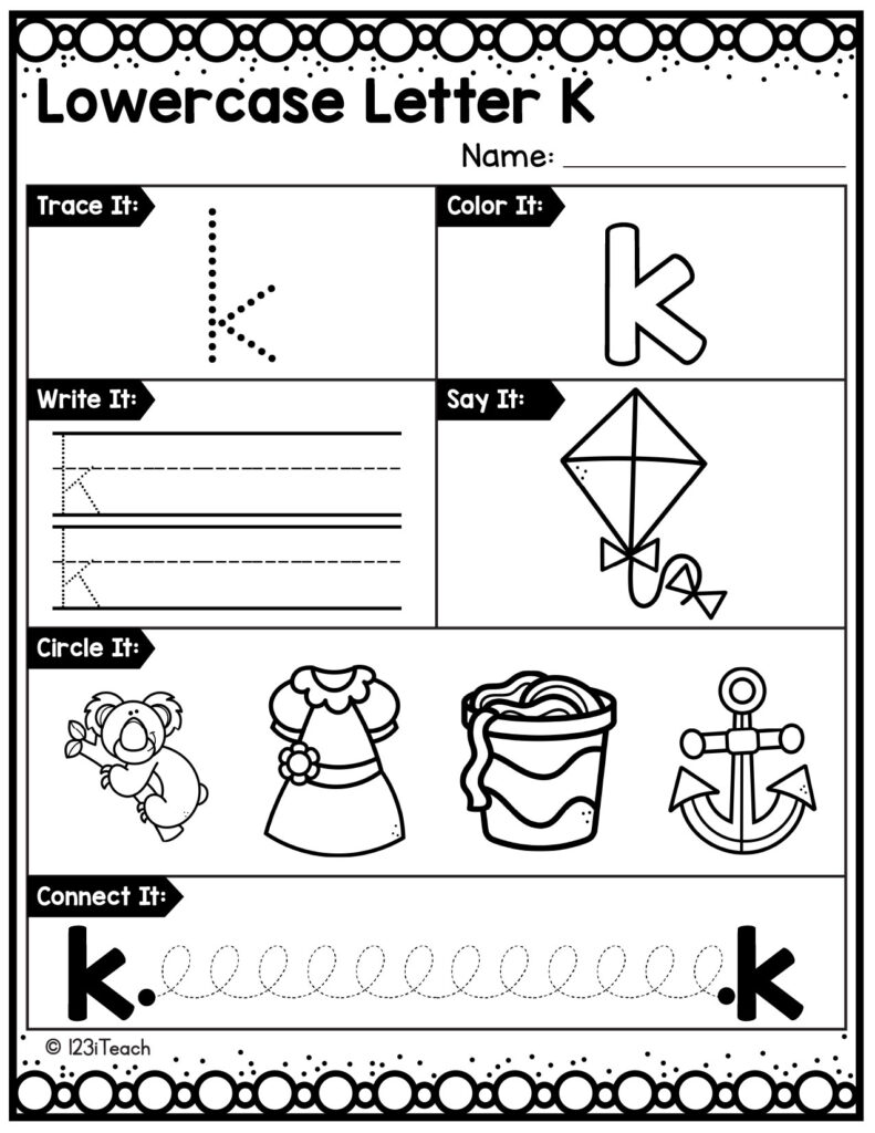 alphabet-lowercase-worksheet_Letter K