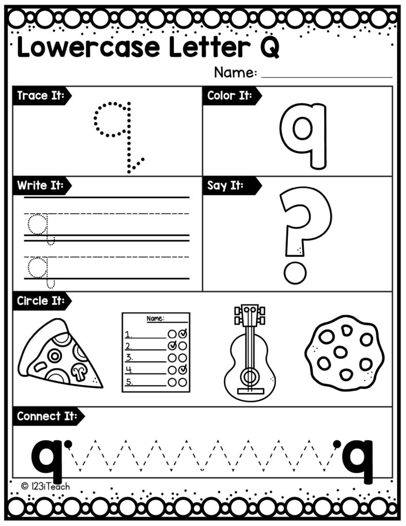 alphabet-lowercase-worksheet_Letter Q