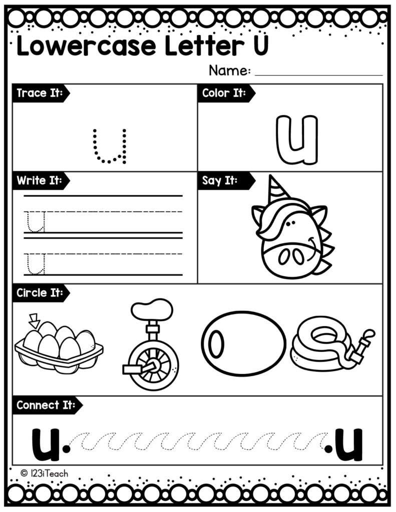 alphabet-lowercase-worksheet_Letter U