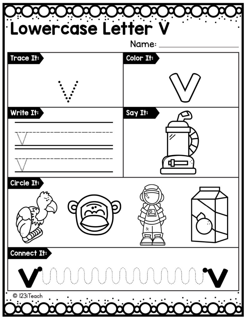 alphabet-lowercase-worksheet_Letter V