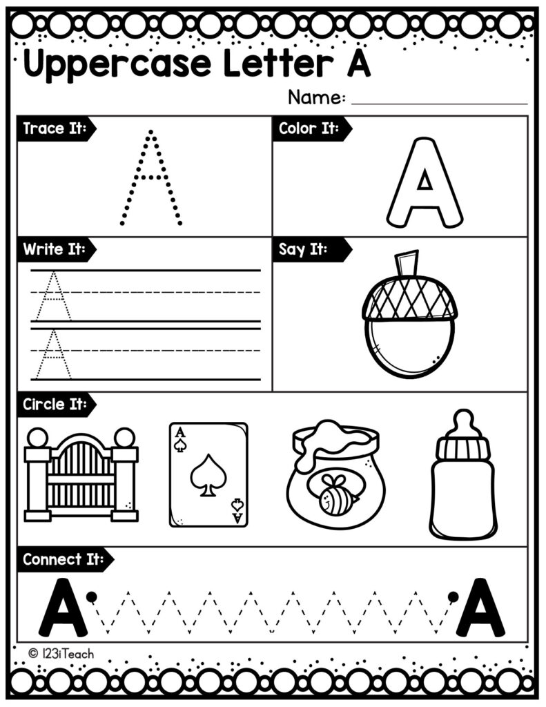alphabet-uppercase-worksheet_Letter A