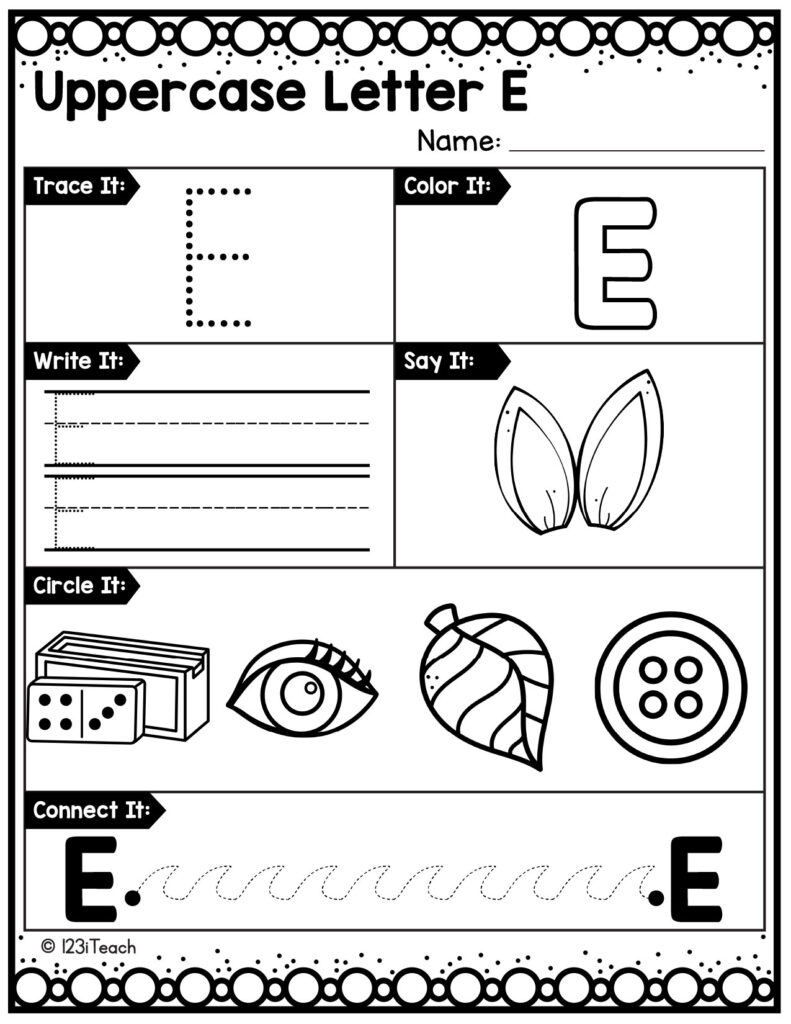 alphabet-uppercase-worksheet_Letter E