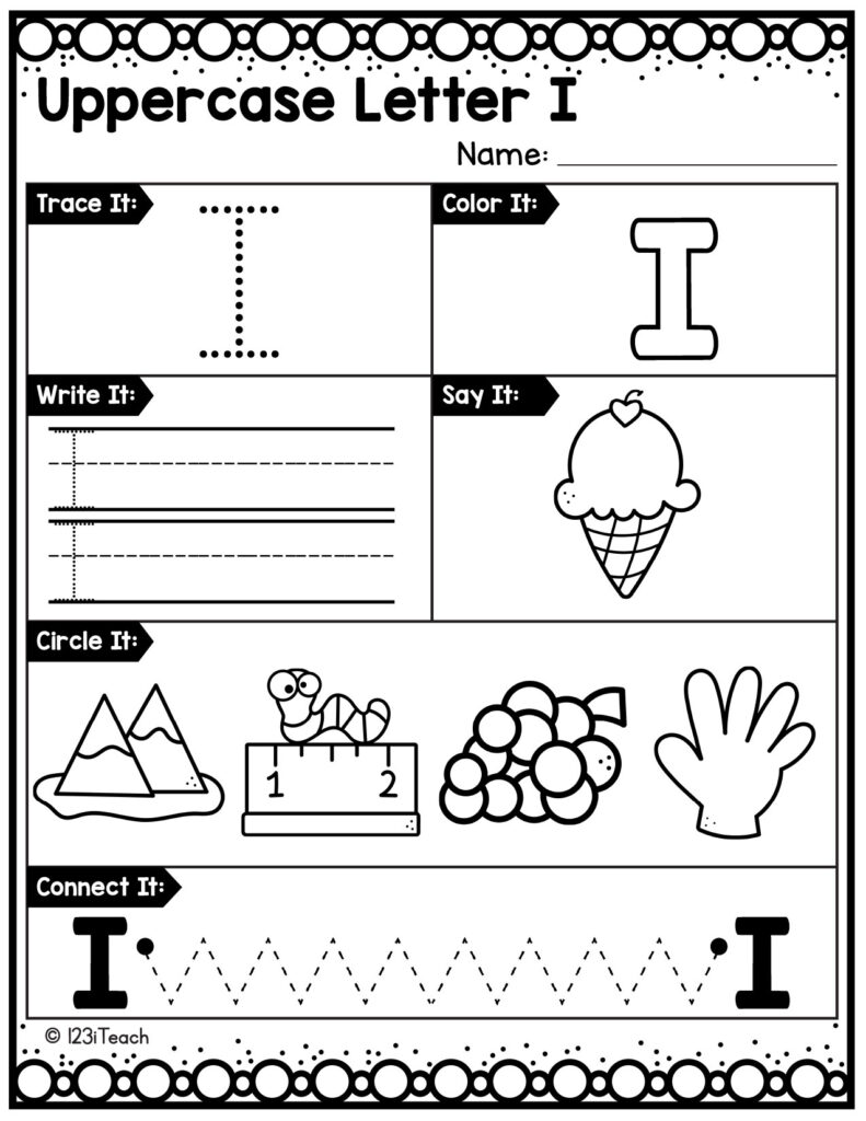 alphabet-uppercase-worksheet_Letter I