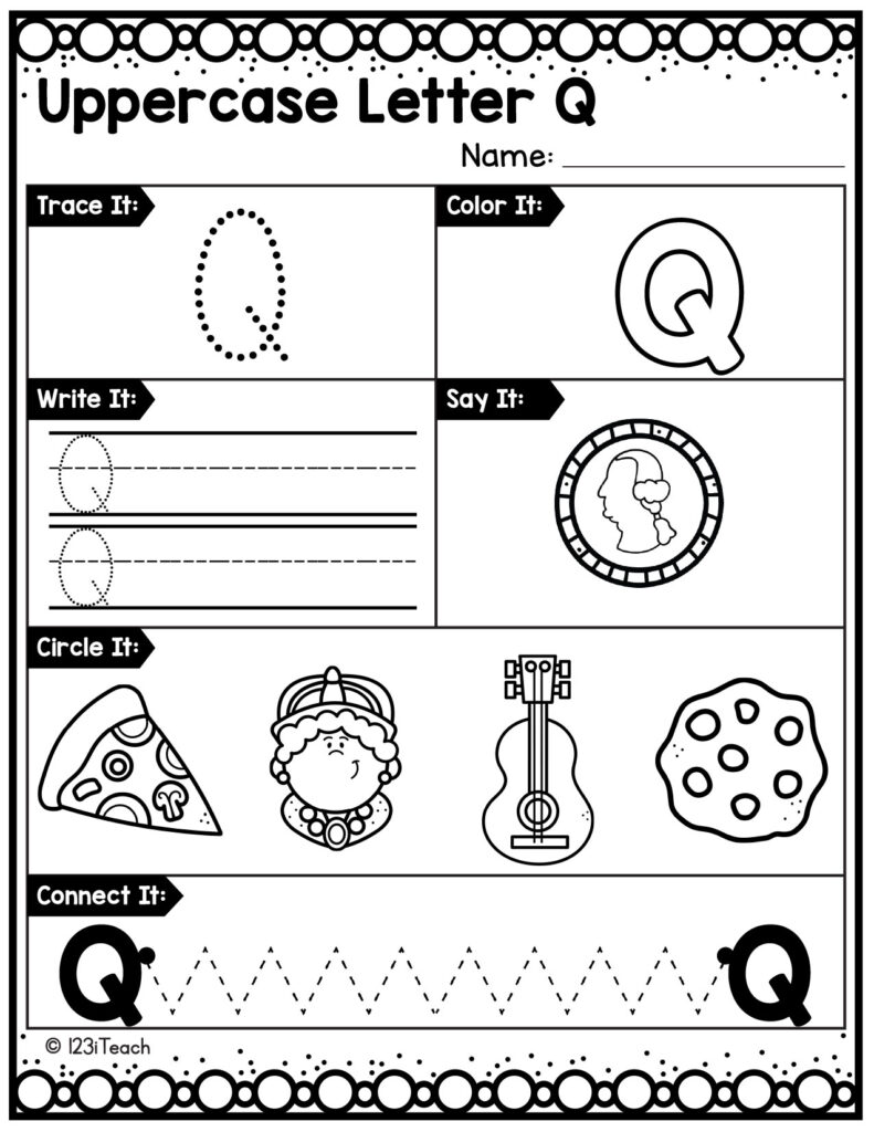 alphabet-uppercase-worksheet_Letter Q