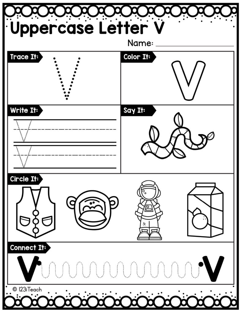 alphabet-uppercase-worksheet_Letter V