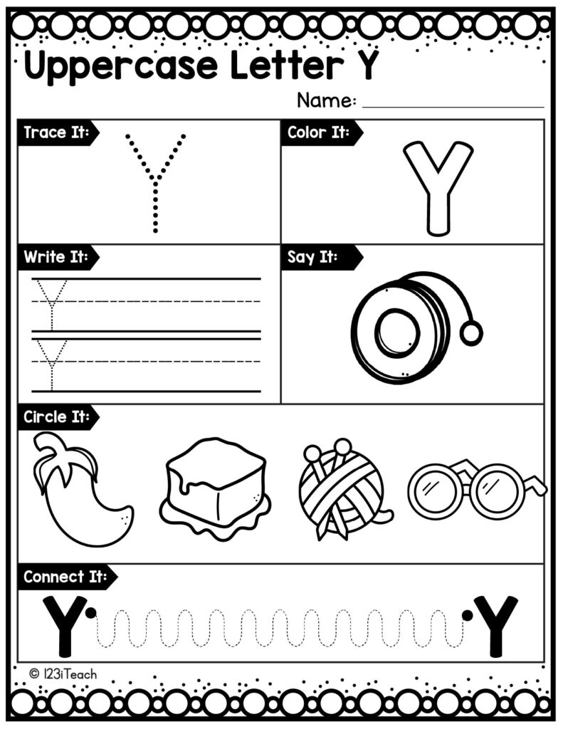 alphabet-uppercase-worksheet_Letter Y
